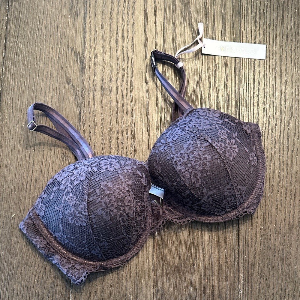 Victoria's Secret Love Cloud Lace Bra - Dark Purple